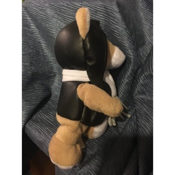 Top Gun Teddy Bear Pilot Plush With Scarf & Aviator Jacket Vtg 8" - Picture 4 of 11